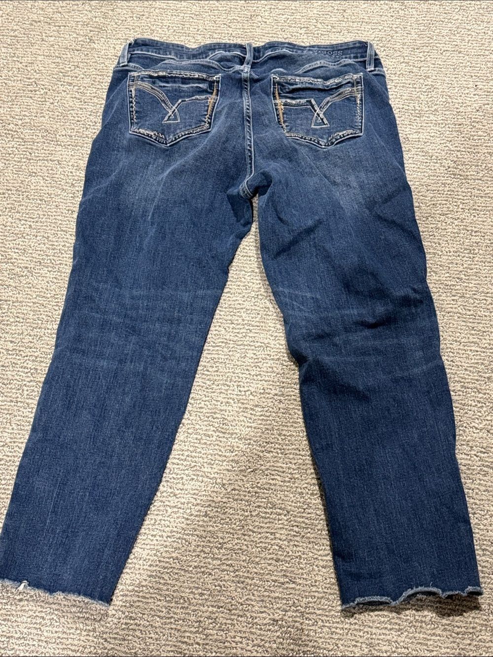 Vigoss Dark Blue Denim Jeans with Embroidered Back Pockets
